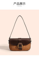 Bolso de hombro retro con diseño de nicho, bolso de axilas con contraste de empalme mate, bolso de mensajero versátil de alta gama de gran capacidad - details 8