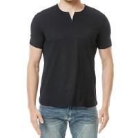 Camiseta Henley de Manga Corta para Hombre en Verano Cuello en V, Ajuste Delgado, Transpirable para Deportes y Fitness - details 0