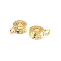 Círculo redondo de latón de Color dorado de 18K, pulseras con agujeros grandes, collares de cuentas, colgantes, conectores, suministros para fabricación de joyas - details 58