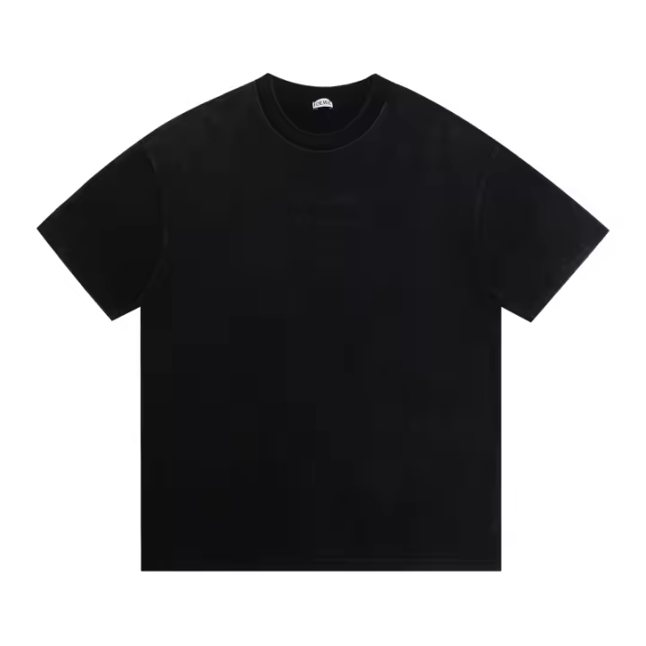 LOEVE Summer Trendy Brand New Camisa casual simple con bordado pequeño en el pecho, camiseta deportiva de ropa interior versátil para hombre, camisa de manga corta holgada de cuello redondo para pareja - 1