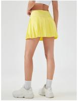 Nuevas faldas pantalón de tenis deportivas para mujer, medias de cintura alta, pantalones cortos de tenis para Yoga, faldas con bolsillos, minifaldas plisadas sólidas antiagotamiento - details 17