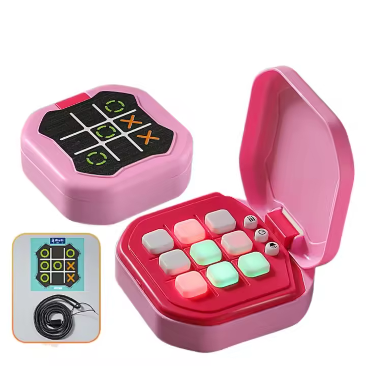 Juego electrónico TIC-TAC-TOE 9 en 1, juego de mesa interactivo de entrenamiento de memoria, juguetes divertidos, Mini juego de tres en raya, viaje - 1