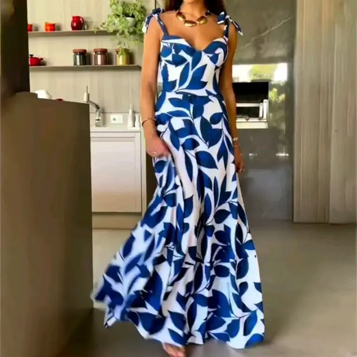 Vestido estampado de verano a la moda, ropa de mujer. - 1