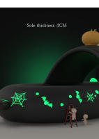 Zapatillas de tiburón con luz nocturna de calabaza de Halloween para mujer, sandalias luminosas, toboganes creativos antideslizantes para el hogar para pareja, Chanclas de exterior para hombres - details 2