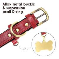 Juego Collar correa perro PU, collares cuero liso, suaves duraderos, de 5 pies, ustables para perros pequeños y medianos - details 4