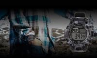 Reloj de Pulsera Electrónico de Moda para Hombres SHUNWAY Impermeable, Luz Nocturna, Deportes al Aire Libre, Camuflaje - details 1