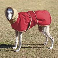 Ropa Térmica Para Perros Invierno Impermeable Chaqueta Gruesa Para Medianos Y Grandes Cachorros Rojo Negro Con Agujero Para Correa Greyhound - details 9