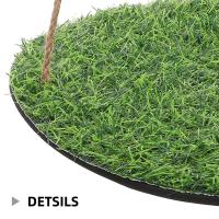 Colchoneta de hierba Artificial para columpio de pájaros, cama de dormir Natural para hámster con forma redonda/cuadrada con ganchos, estera colgante para buscar comida, juguetes para animales pequeños - details 11