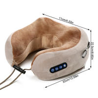Masajeador eléctrico multifuncional para cuello, almohada portátil en forma de U, masajeador Cervical para hombro, almohada de masaje relajante para viaje en casa y coche - details 8