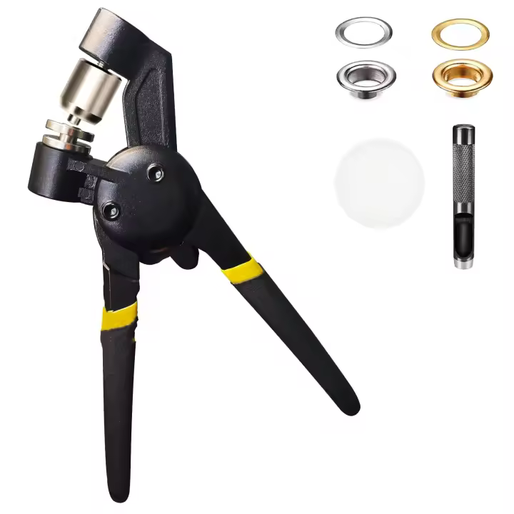 Kit de Martillo de Abrazadera de Ojo de Acero 200 piezas de 10mm Ideal para Reparación y Instalación de Tarpaulinas Conjunto de Herramientas Normales - 1