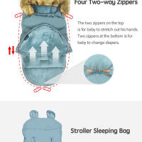 PANGDUBE-saco de dormir Universal para cochecito de bebé, saco de invierno a prueba de viento - details 4