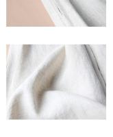 Pantalones bordados de lino y algodón para mujer, pantalones de pierna ancha de talla grande, cintura elástica, ajuste suelto informal, Color sólido, primavera y verano, 3xl, 2xl - details 8