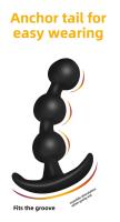 Juego de cuentas grandes y pequeñas de silicona, tapón Anal portátil, masaje de próstata, punto G, juguete sexual para hombre y mujer - details 4