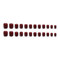 Uñas Postizas De Presión NX-R306 Naranja Profundo Con Diseño De Lentejuelas Completo Cubierta Forma Cuadrada Nuevo 2024 Pack De 24 Piezas - details 3
