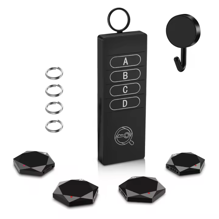 Localizador de Llaves Awapow Anti Lost Portátil Inalámbrico Inteligente para Mascotas Monedero de Seguimiento de Dispositivo 4 Receptores - 1