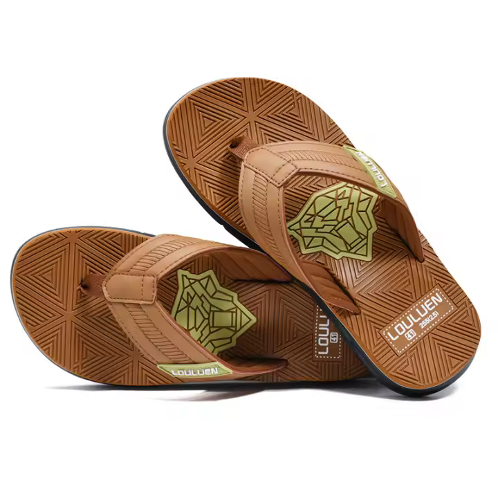 Nuevas chanclas de los hombres de gama alta casual pellizco-pie zapatillas de los hombres desgaste antideslizante sandalias de playa - 1