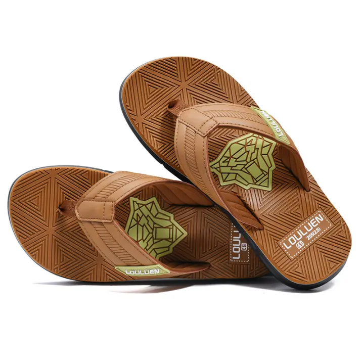 Nuevas chanclas de los hombres de gama alta casual pellizco-pie zapatillas de los hombres desgaste antideslizante sandalias de playa - 1