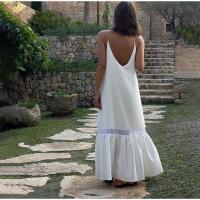Vestidos largos plisados ​​de encaje blanco elegante para mujer, novedad de primavera 2025, vestido de cintura envuelta con mangas y cuello alto, batas de boda a la moda para mujer - details 9
