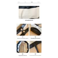 2025 nuevo nicho retro empalme bolsa de mano de lona de color contrastante bolso de gran capacidad bolso de hombro versátil - details 9