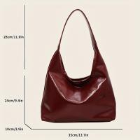 Bolso de mano rojo de gran capacidad, de estilo Vintage de PU bolso de hombro, monedero nupcial elegante, 1 unidad - details 2