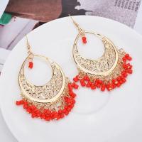 Pendientes de Flamenco Andaluz Joyería de Baile Gitano Rojo para Mujeres - details 3