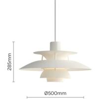 Lámpara Moderno Originalidad Minimalismo Candelabro Restaurante Sala de estar Cocina Oficina Decoración 50 cm - (Blanco) - details 5