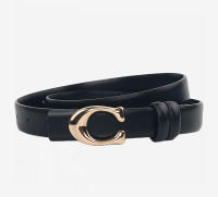 Cinturón delgado con hebilla en forma de C para mujer, cinturón de mezclilla de doble cara desmontable, cuero PU de alta calidad, marca de diseñador de lujo - details 10