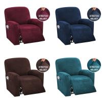 Fundas de terciopelo para silla reclinable, gruesas y elásticas, con bolsillo lateral, lavables, Protector de sofá para chico Perezoso - details 5