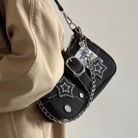 Bolsa de axilas de mezclilla estrella nueva tendencia de moda diseño de nicho bolsa de media luna bolso de lona bolsa de cadena - details 1