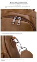 Mochila antirrobo de cuero vintage suave para mujer, mochila de trabajo de gran capacidad, bolso de hombro informal para mujer - details 23