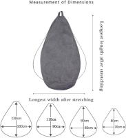 Fundas de puf de fútbol para niños, sin relleno, sillón para adultos, funda de puf, tamaño infantil, almacenamiento grande de animales de peluche - details 0