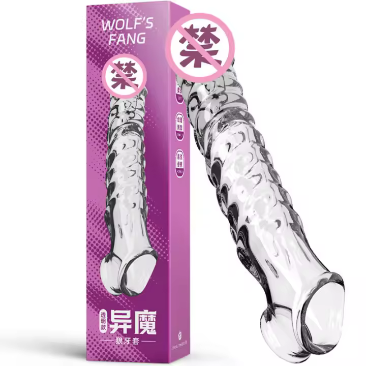 Niuniu funda de silicona para pene, cubierta de cristal sin vibración roscado, producto sexual para hombre - 1