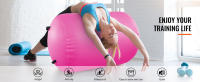 SucceBuy Air Mat Tumble Track Air Spot, rodillo de aire inflable redondo con bomba eléctrica, entrenador de gimnasia para el hogar, gimnasio, yoga, porristas, playa, parque, agua, rosa - details 0