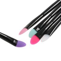 Kit de pinceles de silicona para sombra de ojos, herramientas cosméticas faciales profesionales para mujer, 5 piezas - details 1
