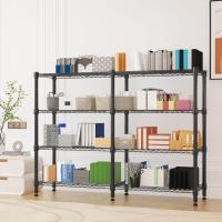 Estanterías de Almacenamiento de 4 Niveles Estantería de Alambre Metálico para Almacenamiento Estantería Ajustable en Altura Estanterías para Despensa Estantería de Cocina, 152*35*152cm Negro - details 6