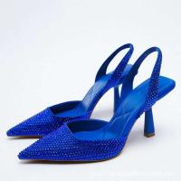 Sandalias de Tacón Dorado para Mujer 2024 Punta Afilada con Cristal Stiletto Africano para Fiesta - details 4