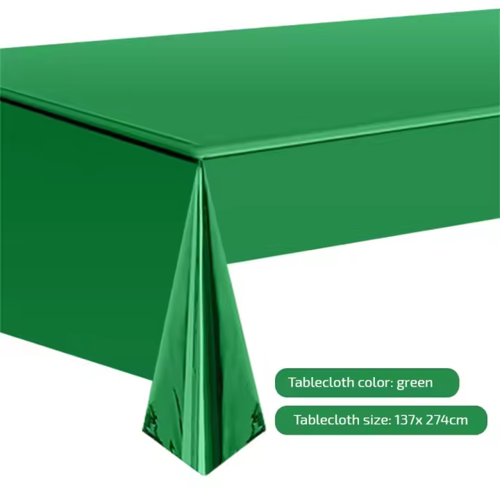 Mantel de Mesa de Plástico Dorado Rosa Cubierta de Mesa Desechable para Fiestas 137x274cm 54x108inch - 1