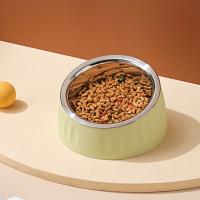 Herramienta de alimentación para mascotas, cuenco de acero inoxidable para gatos, alimentador doble antiderrames para gatos, cuenco de alimentación para mascotas antivuelco multiusos, protección del cuello - details 8