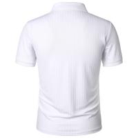 Ropa deportiva para correr para hombre, poste de pie de manga corta de alta elasticidad de verano, suéter básico de punto fino - details 9