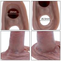 Embalaje privado SEXY Funda extensora reutilizable Funda con cabezal Funda para agrandamiento de pene Extensión para hombres Adultos Placer Retraso Eyaculación Juguetes sexuales masculinos - details 7