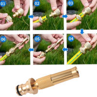 Boquilla de pulverización, pistola de agua de latón de alta presión, pulverización directa, conector rápido, manguera para el hogar, aspersor de jardín de presión ajustable - details 3