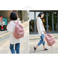 Mochila escolar de diseño de pana para mujer, bolso de hombro a rayas para adolescentes, bolsa de viaje - details 3