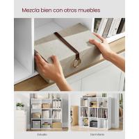 Estantería Almacenaje, de 6 Compartimientos, para Sala de Estar, Estudio, Oficina, 30 x 65,5 x 97,5 cm, Blanco LBC203D - details 14
