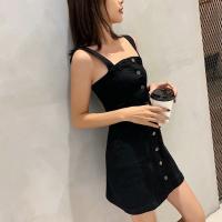 Vestido de mezclilla para mujer Falda con tirantes delgada en la cintura - details 17