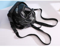 Nueva mochila de cuero suave para mujer, estilo lindo y moderno, adecuada para ir de compras y viajar, bolso versátil de Color sólido - details 16