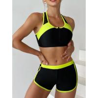 Conjunto de Bikini con cremallera para mujer, traje de baño de dos piezas con pantalón corto, traje de baño deportivo para mujer, ropa de playa para verano 2025 - details 19