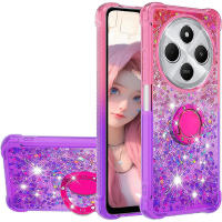 Funda líquida con purpurina y soporte para Xiaomi Redmi 14C A4 A3 Pro Poco C75, cubierta de arena fluida degradada - details 0
