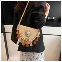 Bolsos Tejidos a Mano Nuevos Bolsos de Paja de Verano Estilo Étnico con Flecos - details 13
