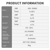 Medidor de temperatura ORP 2 en 1, Analizador de suelo con potencial de reducción de oxidación, plantación en maceta de flores y plantas, 999-999mV - details 7