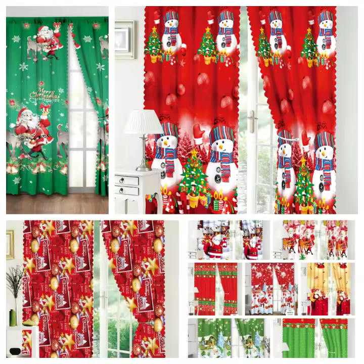 Navidad en Curtenas Venta de Varillas de Cortina Doradas con El Señor de la Nieve - 1